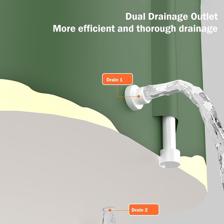 Grosse Faltbare Badewanne für Erwachsene mit Rahmen, 45.27 * 19.68&