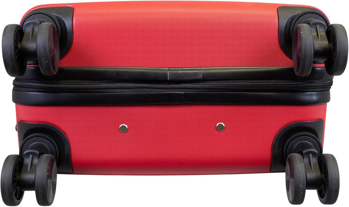 Trendyshop365 Koffer-Set 3-teilig Hartschale Avalon 4 Räder Zahlenschloss Rot Rot Kofferset 3tlg, Ro