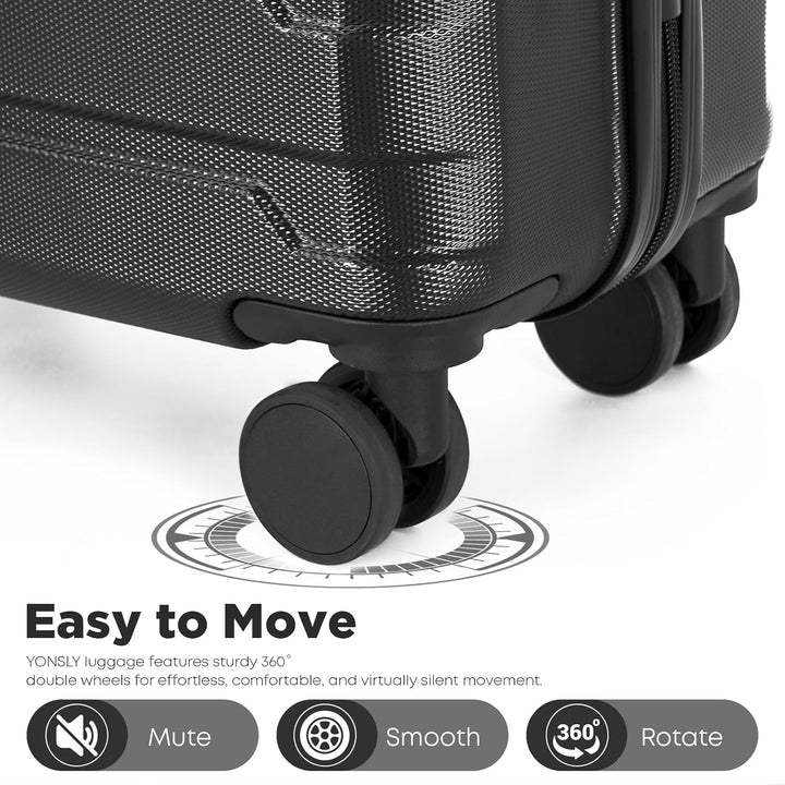 Koffer, Kabinenkoffer, Trolley Reisekoffer, Handgepäck, Rollkoffer Suitcase mit Zahlenschloss, Harts