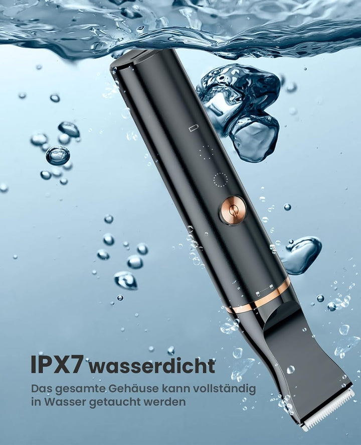 oneisall Pfotenschermaschine IPX7 Wasserdicht 2 Messerkopf Pfotentrimmer Hundeschermaschine für Hund