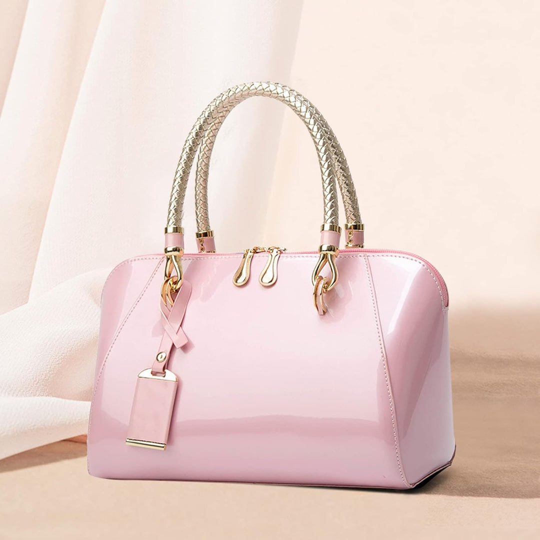 NICOLE & DORIS Mode Handtaschen Damen Lackleder Handtasche Elegant Schultertasche Frauen Umhängetasc