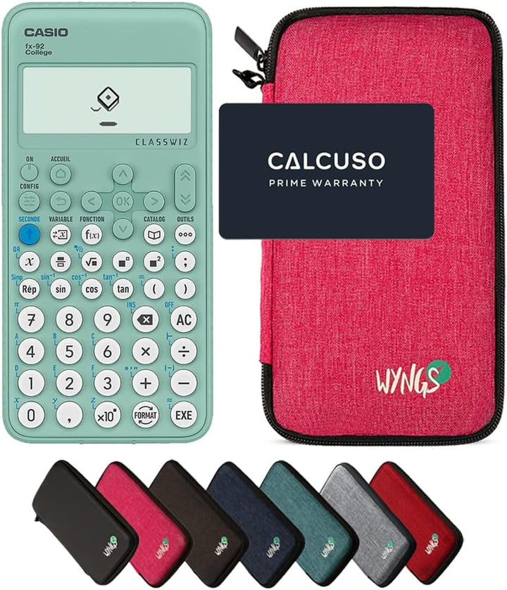 CALCUSO Sparpaket: Casio FX-92 College ClassWiz technisch-wissenschaftlicher Schulrechner + WYNGS Sc