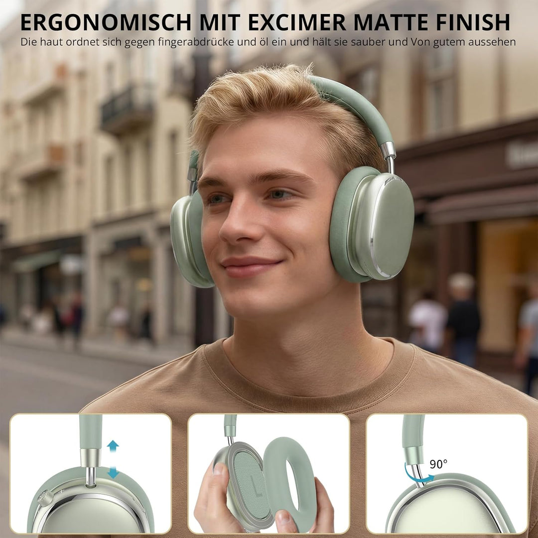 FOFUN NC95 Kopfhörer Kabellos Bluetooth 6.0,Hybrid Noise Cancelling Kopfhörer mit Drehknopf,65+ Stun
