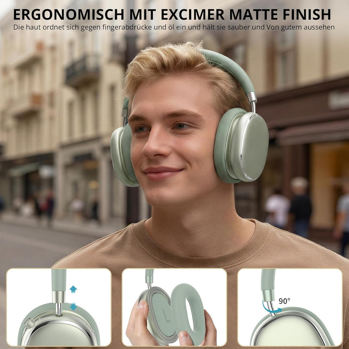 FOFUN NC95 Kopfhörer Kabellos Bluetooth 6.0,Hybrid Noise Cancelling Kopfhörer mit Drehknopf,65+ Stun