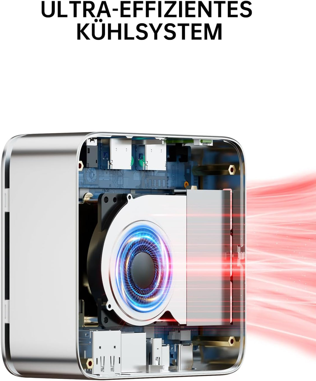 GMKtec Mini PC Ryzen 5 3500U (Beats N150/N95, bis zu 3.7GHz), 16 GB RAM 512GB M.2 SSD, Mini Desktop