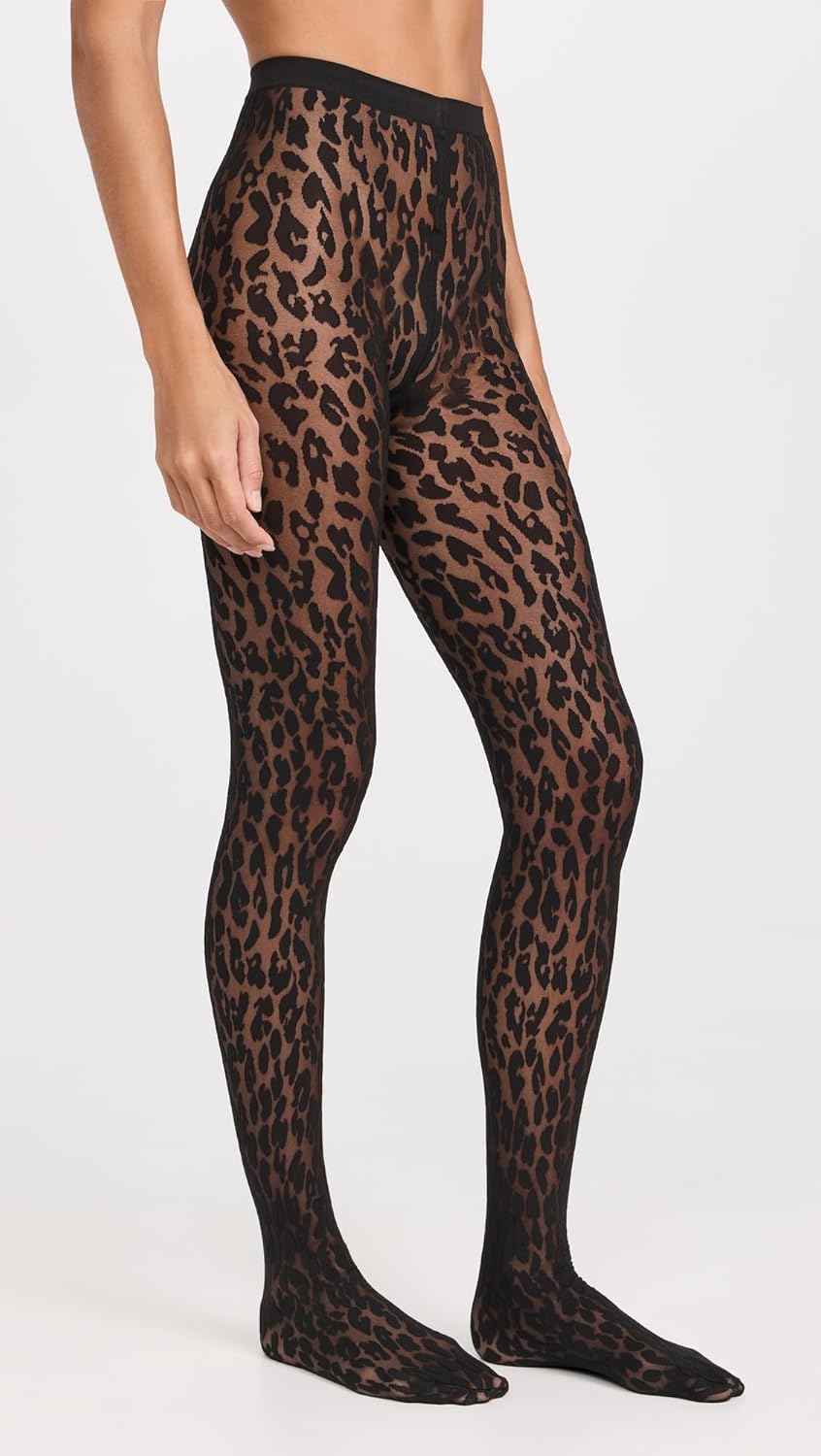 Wolford Damen Gemusterte Strumpfhose Josey Tights,20 DEN,Frauen Struempfe,durchsichtig,gemustert,bla