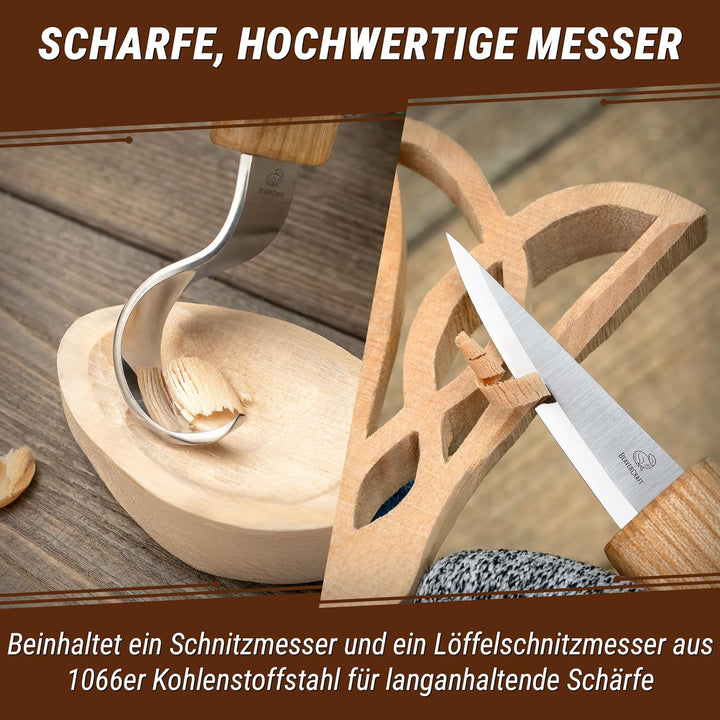 BeaverCraft - Löffelschnitzset für Anfänger DIY04 - Holzschnitzerei Schnitzel Hobby Kit für Erwachse