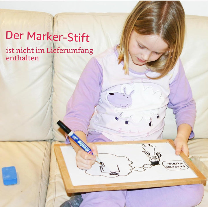 Holz Staffelei Kreidetafel Magnettafel für Kinder- mit Magneten Formen Buchstaben Zahlen Stift und P