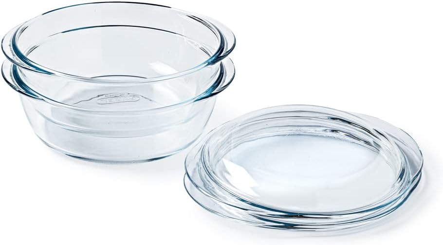 Pyrex® Kollektion 4 in 1 | Bräter aus Borosilikatglas | 2 Stück | Dampfgaren, schnelles und leckeres