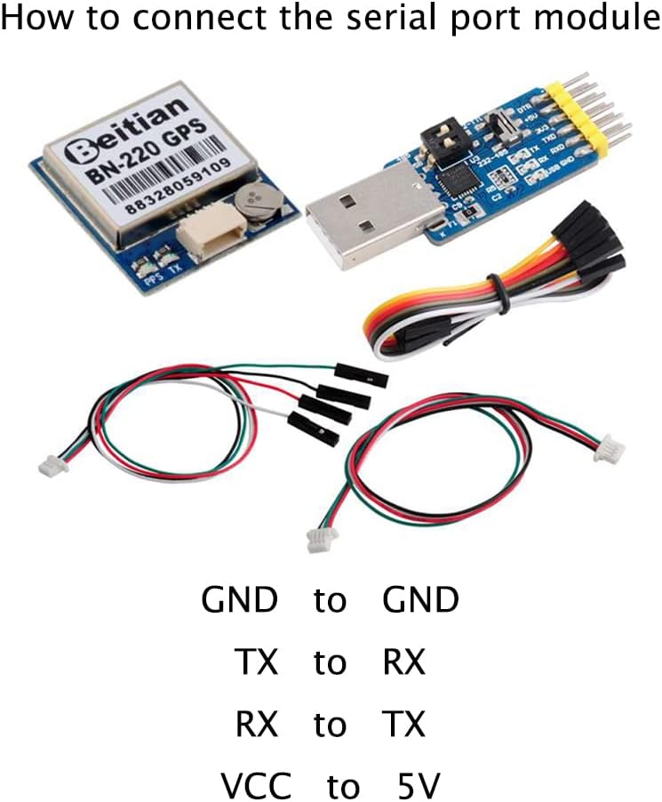 Geekstory BN-220 Dual GPS Glonass Modul Navigation TTL Level 9600bps + GPS Passive Antenne für Ardui