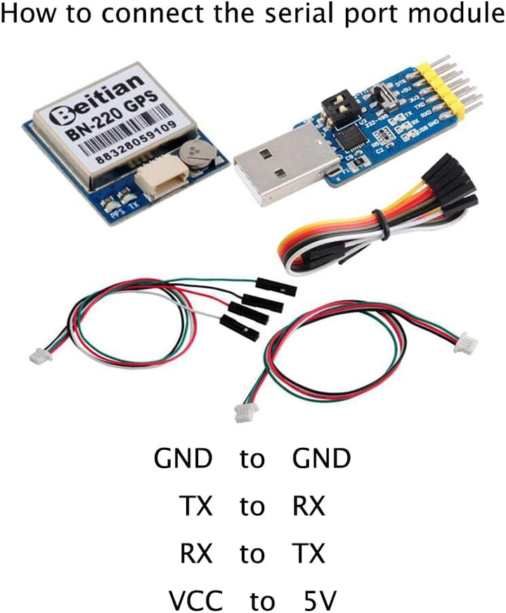 Geekstory BN-220 Dual GPS Glonass Modul Navigation TTL Level 9600bps + GPS Passive Antenne für Ardui