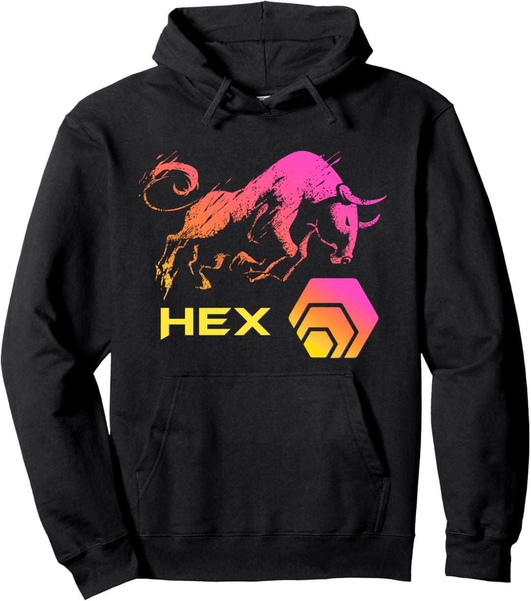 HEX Crypto BULLRUN HODL Hexican Token to be Rich Millionaire Pullover Hoodie