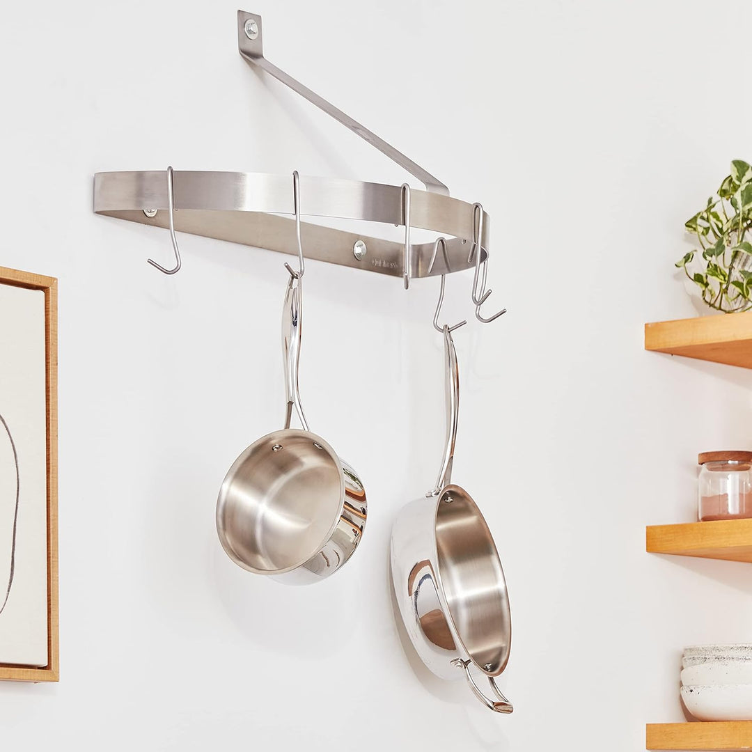 Cuisinart Chef's Classic Halbkreis-Topflappen für Wandhalterung, Edelstahl gebürstet, Edelstahl Gebü