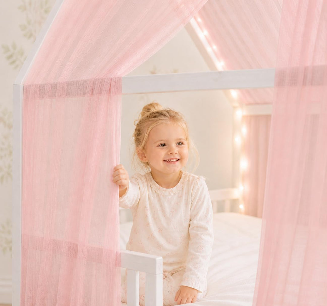 YellowNest Hausbett Himmel aus 100% Polyester – 2er Set - Atmungsaktiv und trapazierfähig – Betthimm