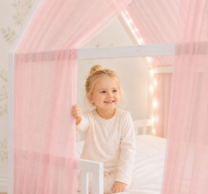 YellowNest Hausbett Himmel aus 100% Polyester – 2er Set - Atmungsaktiv und trapazierfähig – Betthimm
