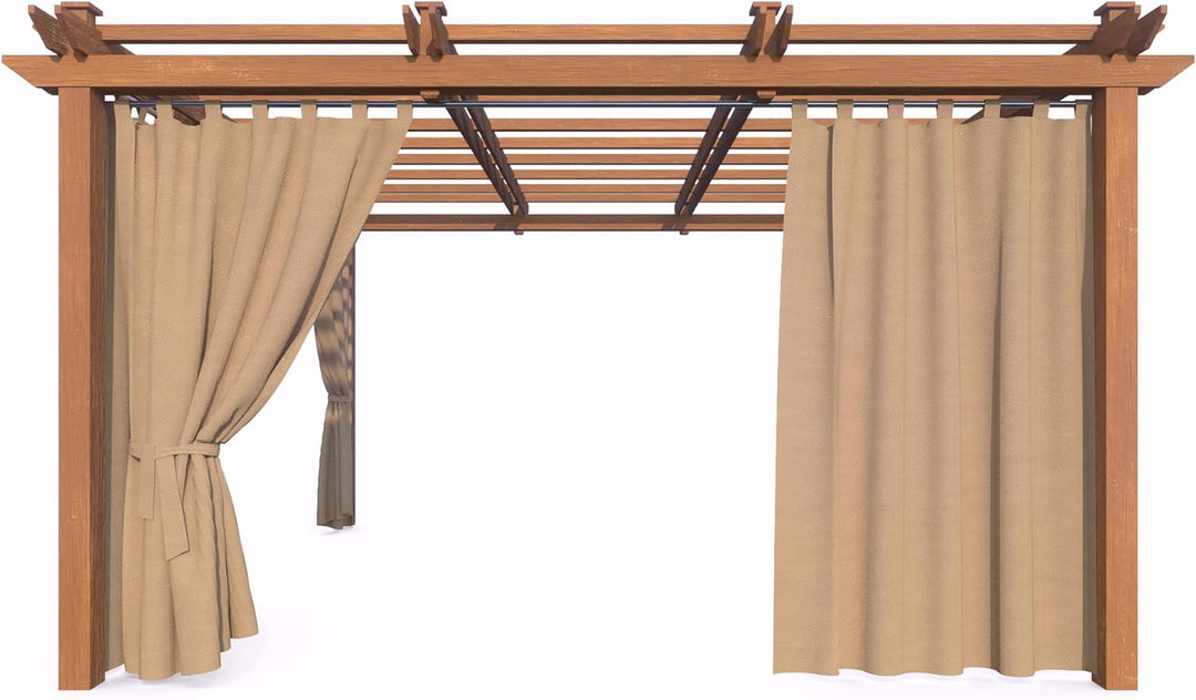 HOME DEKO Terrassenvorhang, Wasserdichter Gartenvorhang für Terrasse, Balkon, Pergola & Pavillon, Sc