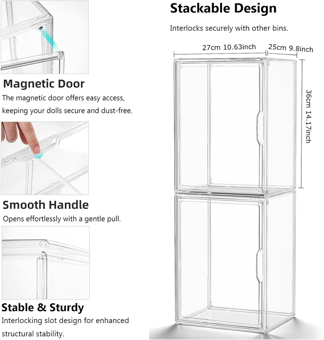 Siyecioa Acryl Vitrine Schaukasten Transparent, Plexiglas Vitrine mit Tür Für Action Figuren Spielze