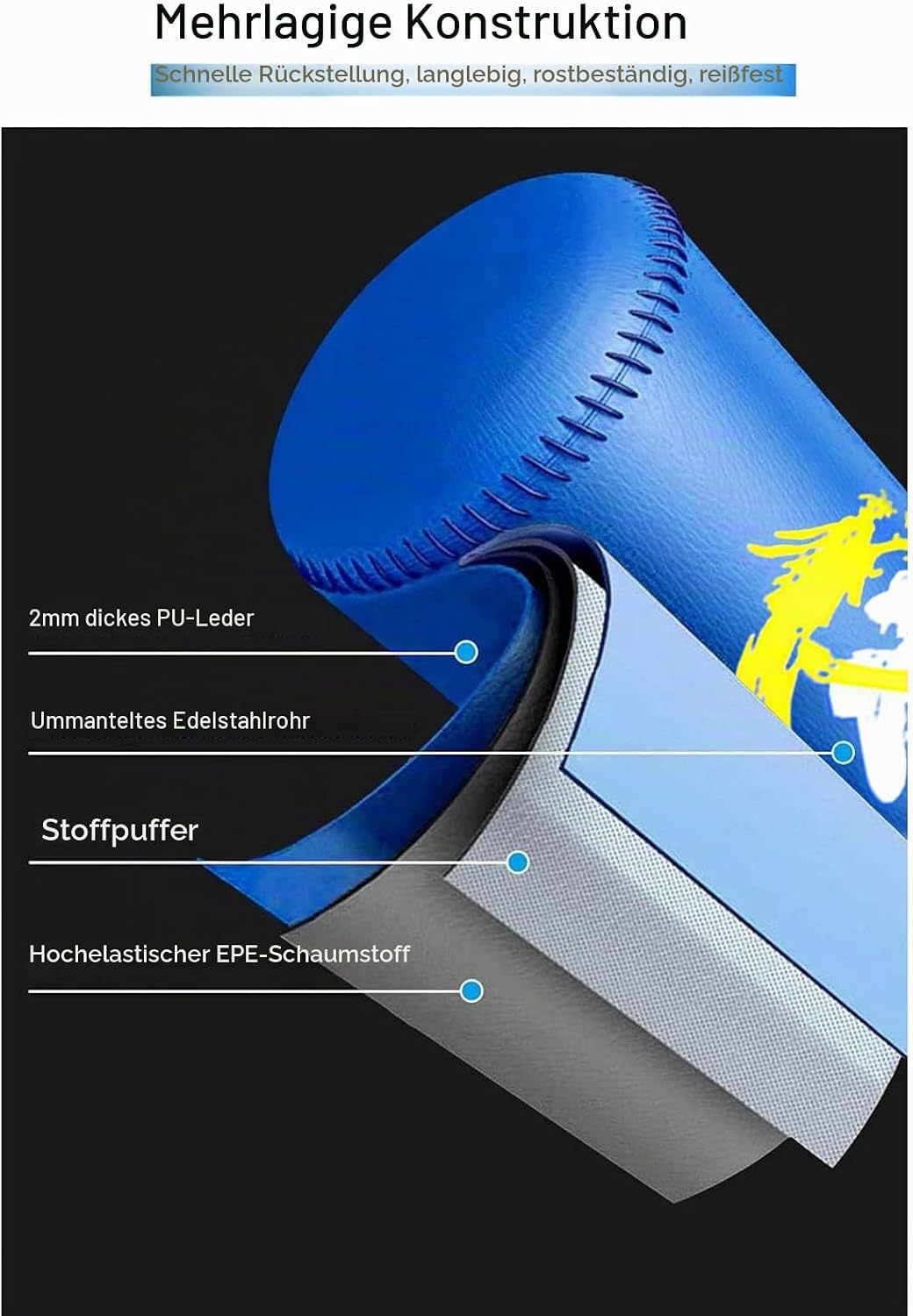 Dripex Boxsack Jugend Freistehender Standboxsack Boxpartner Boxing Trainer Punching Bag, für Taekwon