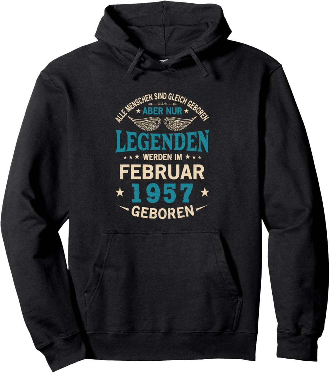 Alle Menschen Sind Gleich Geboren Geburtstag Februar 1957 Pullover Hoodie
