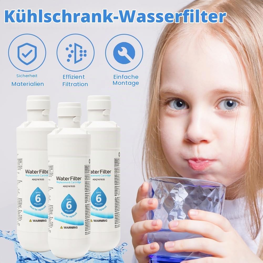 Refrigerator Water Filter for LG LT1000P, Universal Fridge Water Filter Replacement, Water Filter Od