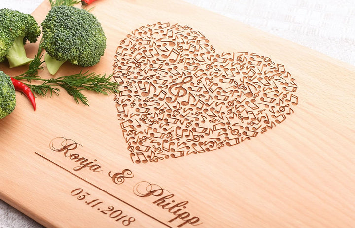 Personalisiertes Schneidebrett | Handgefertigt Frühstücksbrettchen | Hochzeitsgeschenk | Geschenke f