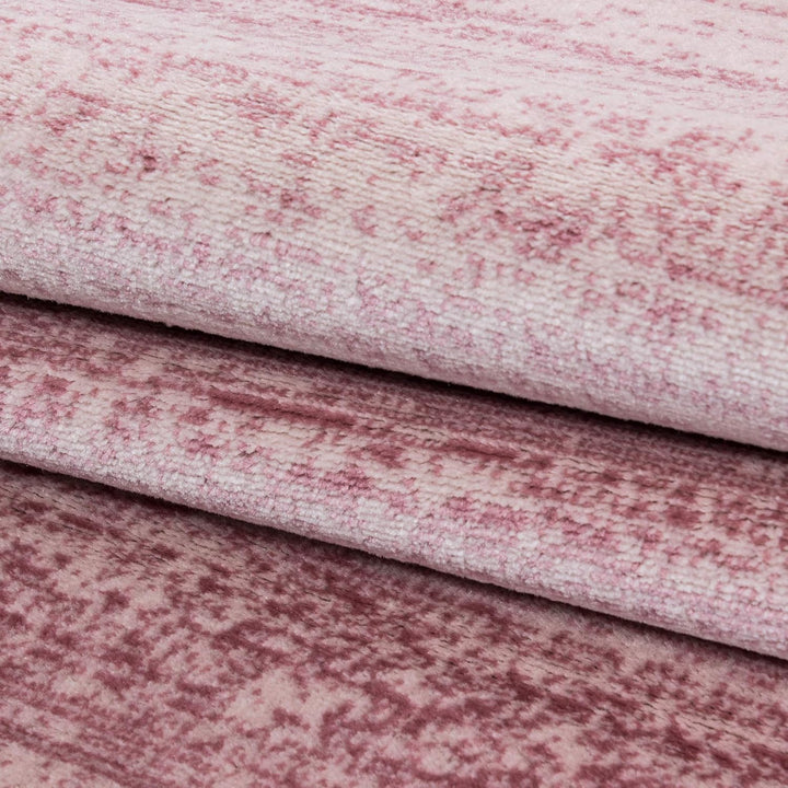 Carpetsale24 Teppich Wohnzimmer Unicolor - Einfarbig Pink Meliert 140 x 200 cm - Kurzflor Teppich Sc