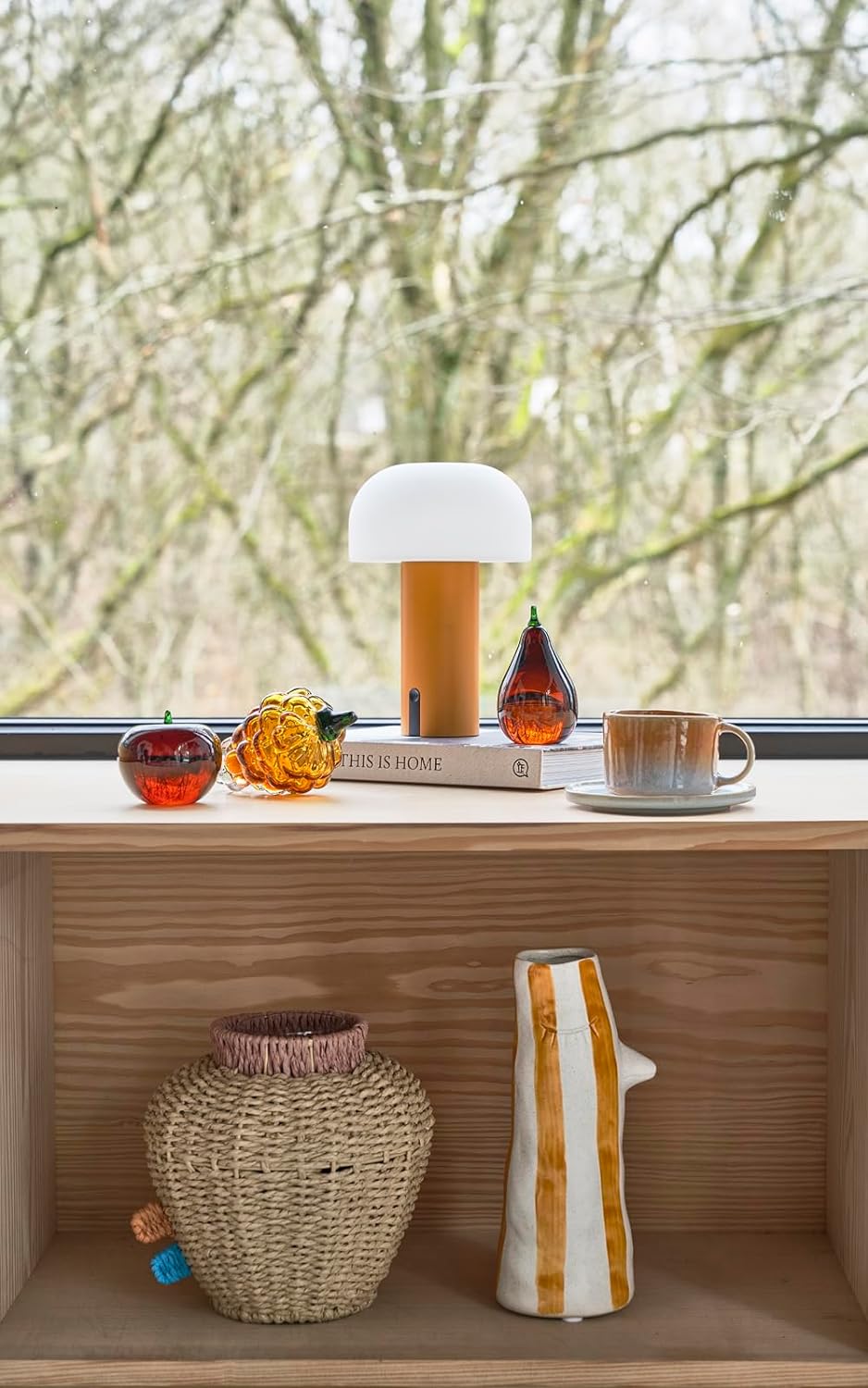 Villa Collection Styles Vase mit Schnabel und Wimpern 11,5 x 10 x 26 cm S Amber S Braun, S Braun