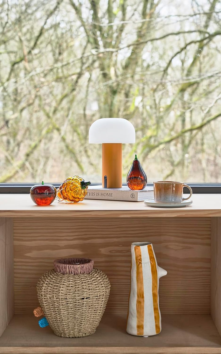 Villa Collection Styles Vase mit Schnabel und Wimpern 11,5 x 10 x 26 cm S Amber S Braun, S Braun