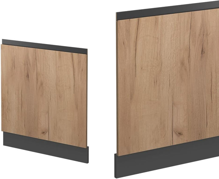 Vicco Frontblende R-Line, Goldkraft Eiche/Anthrazit, 60 cm J-Shape, ohne Arbeitsplatte Goldkraft Eic