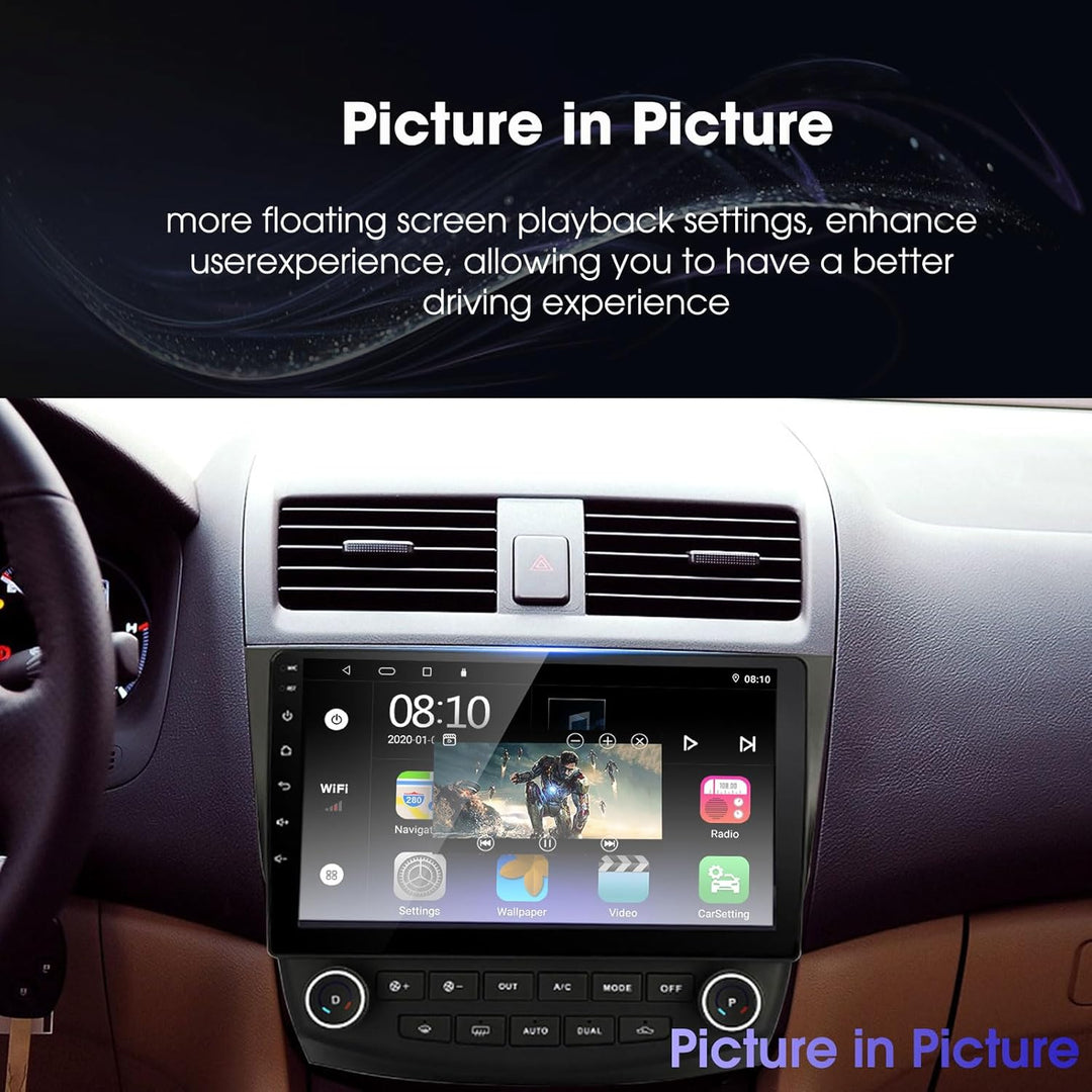 EZoneTronics 2 DIN Android 10.1 passend für Honda Accord 7. 2003-2007 Autoradio Stereo 10,1 Zoll Kap