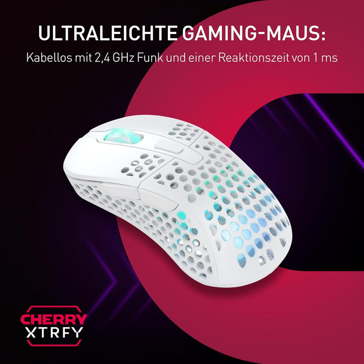 Xtrfy M4 Kabellose ultraleichte Gaming-Maus, RGB, verstellbare Form, 2,4 GHz, verzögerungsfrei, kabe