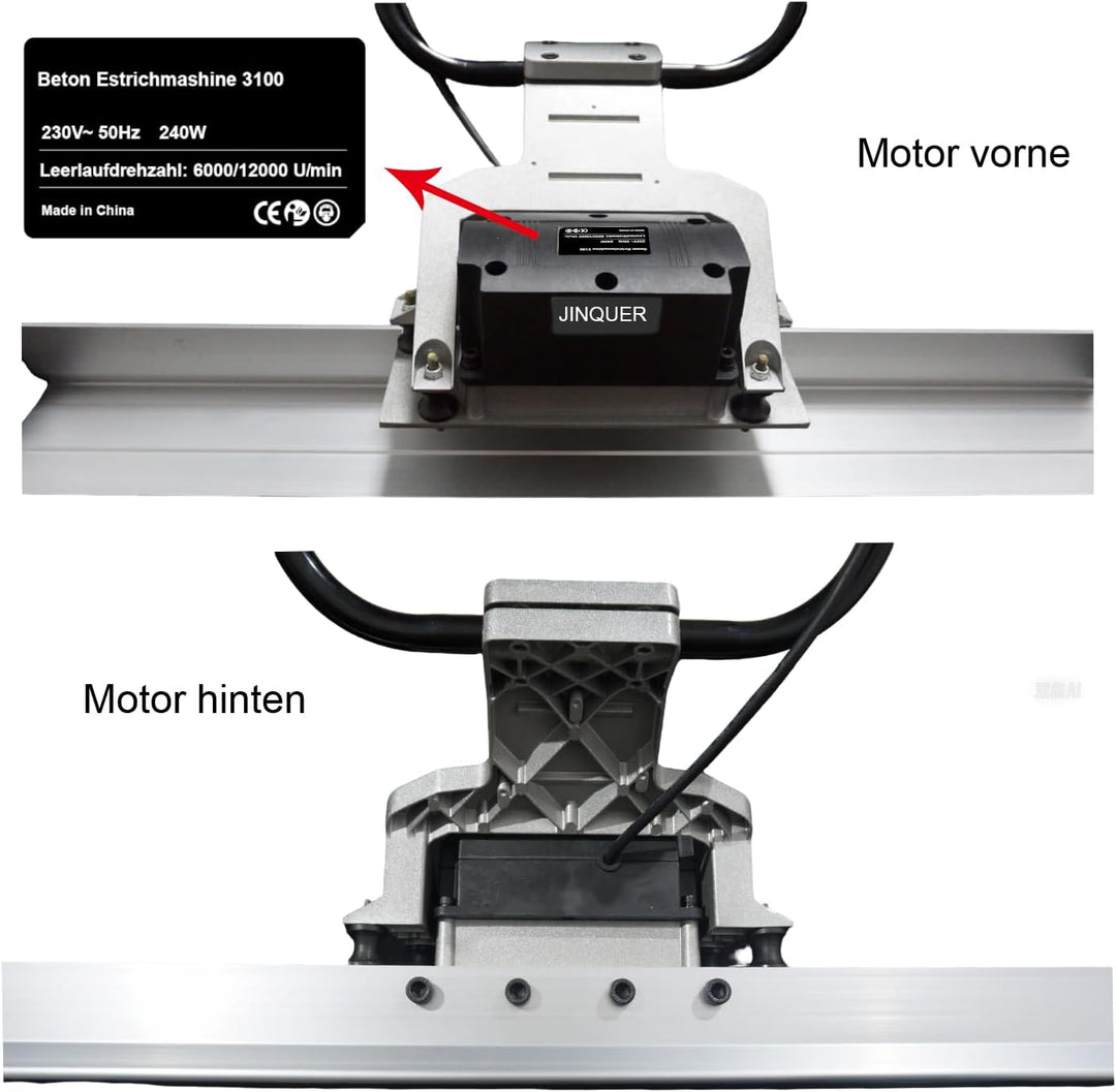 Elektrische Flügelglätter Beton-Rüttelbohle - Schwere Vibrations-Nivelliermaschine mit 1M Hartmetall