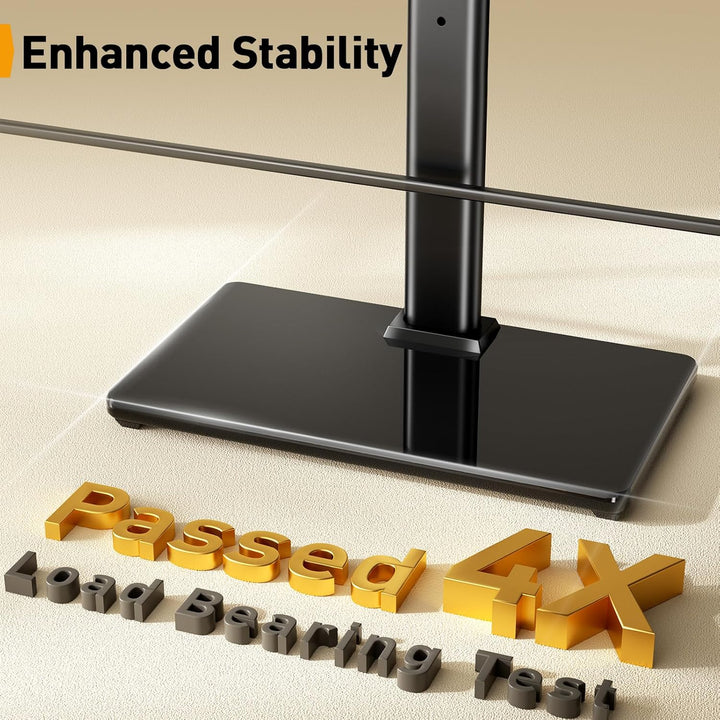 PERLEGEAR TV Standfuss TV Ständer Schwenkbar für 24-55/60 Flach &amp; Curved Fernseher bis zu 40 KG, TV-