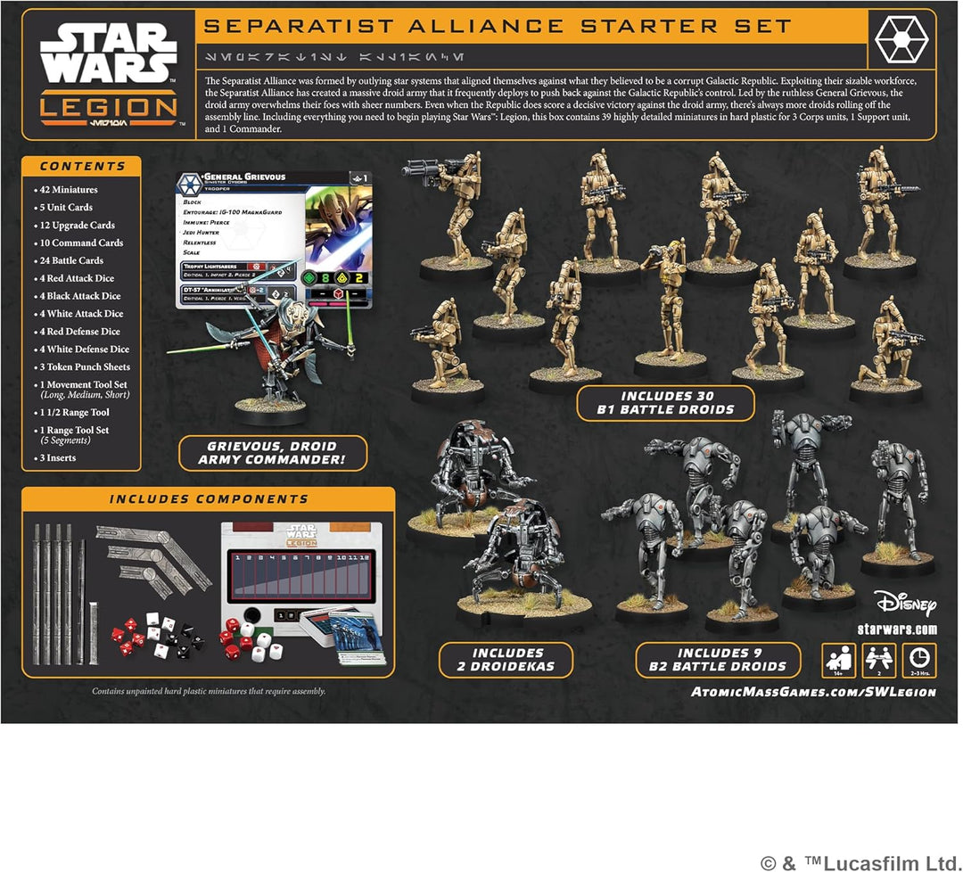 Asmodee, Star Wars: Legion – Separatist Alliance Starter Set (Separatistenallianz-Starterset), Atomi