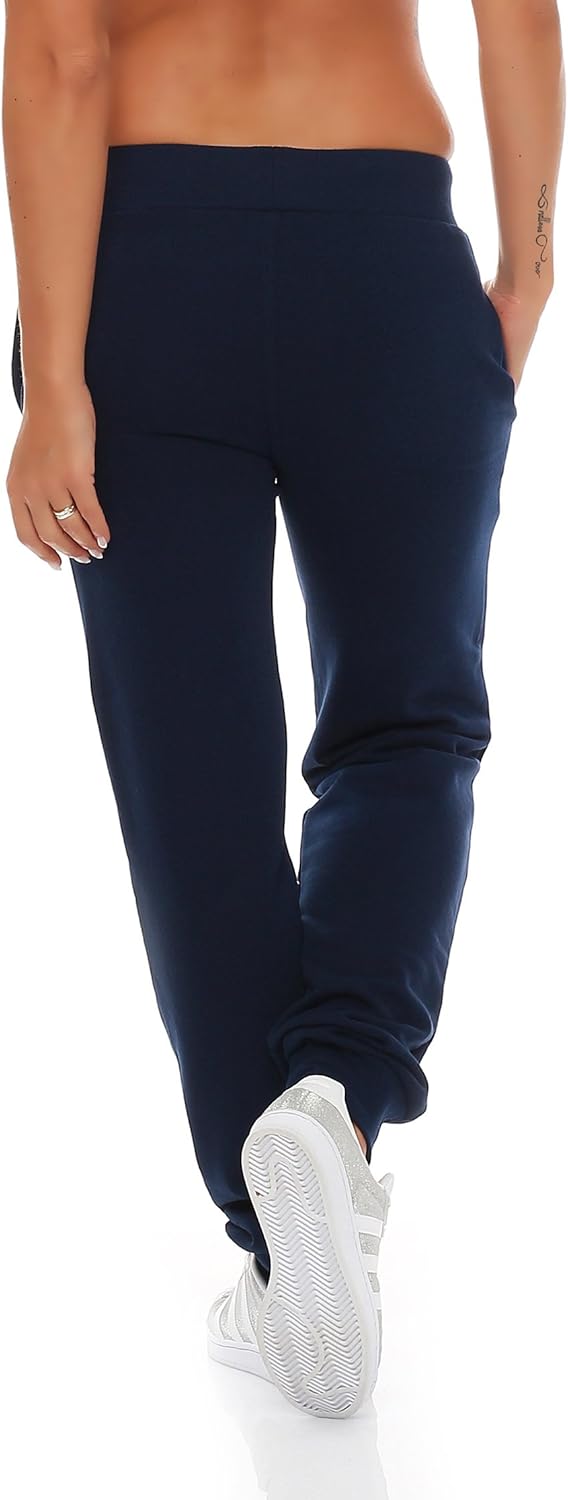 Gennadi Hoppe Damen Jogginghose Trainingshose Sweat Pants Sporthose Fitness Hose XS Dunkelblau, XS D