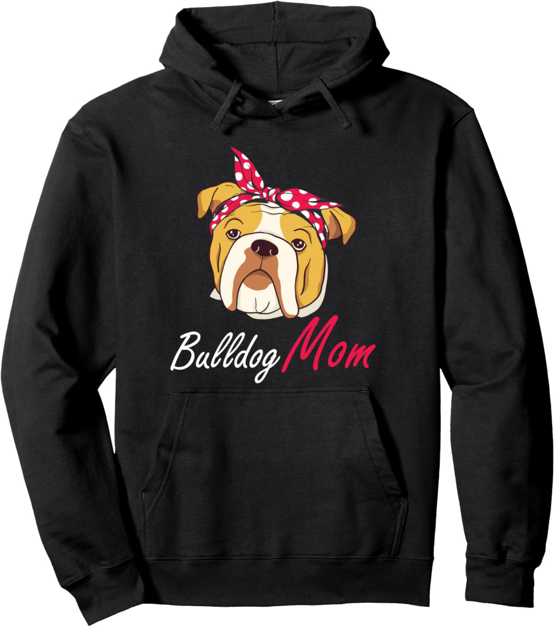 Bulldogge Hunde Mama Frauchen Old English Bulldog Mutter OEB Pullover Hoodie