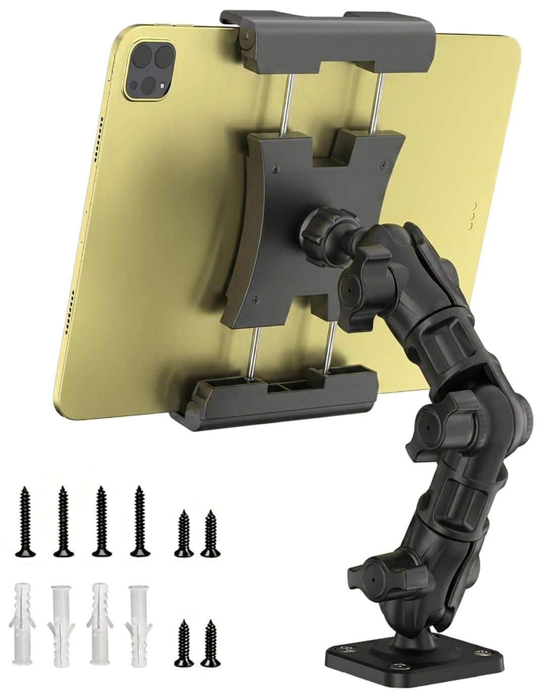 OHLPRO Tablet Halterung Auto, Tablethalterungen LKW 360° Drehung Verstellbarer Verbund Arm Bohrbasis