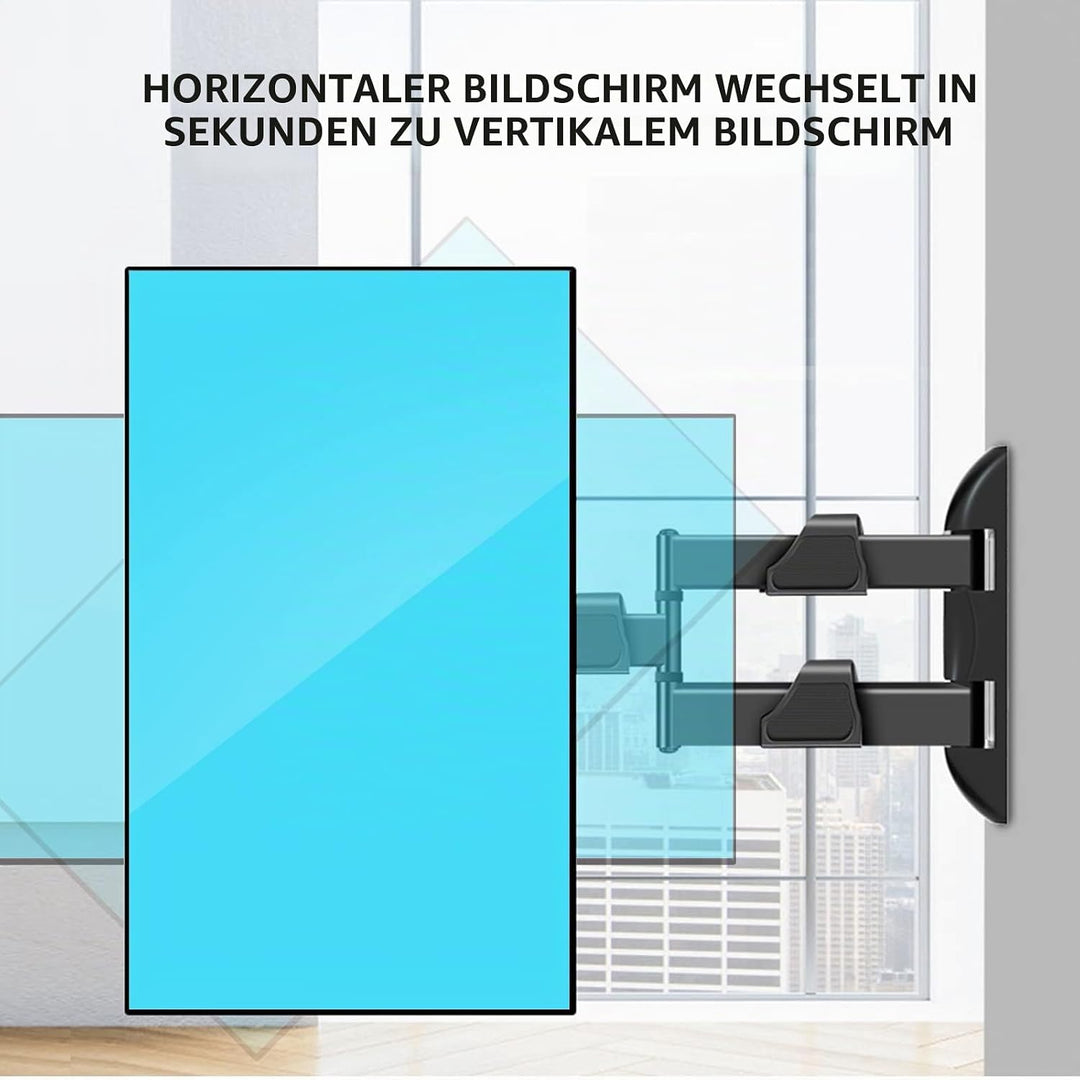 TV Wandhalterung Schwenkbar Fernseher 32-50 Zoll, 360° Verstellbare Halterung Schwenk Neigbare für T