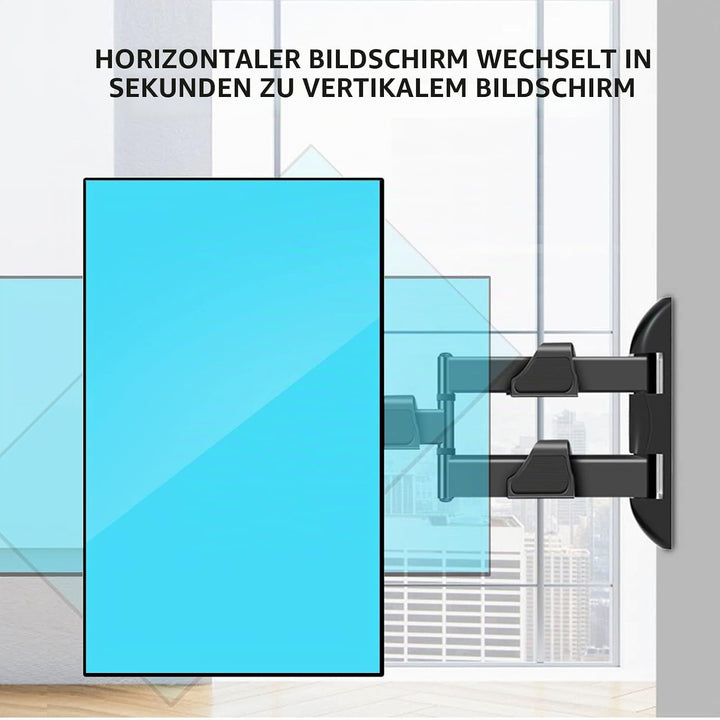 TV Wandhalterung Schwenkbar Fernseher 32-50 Zoll, 360° Verstellbare Halterung Schwenk Neigbare für T