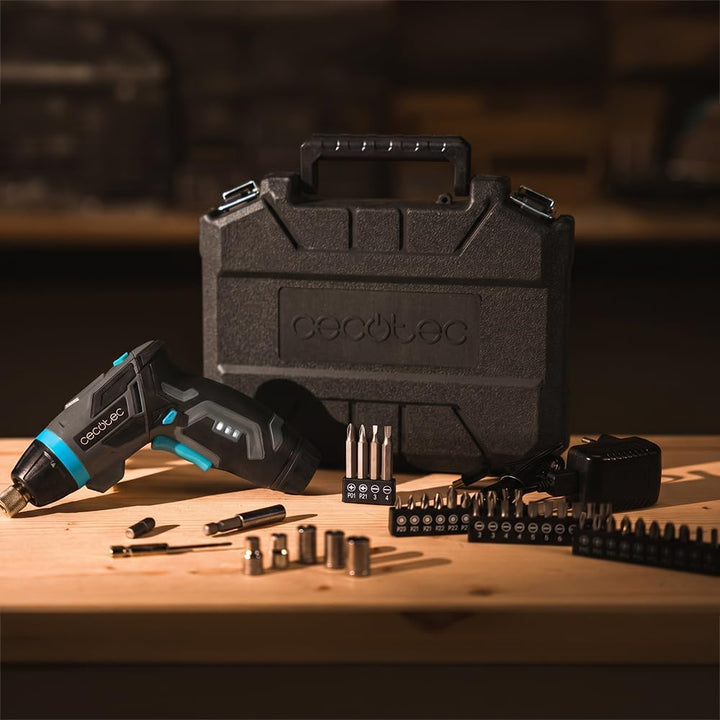 Cecotec Akkuschrauber PowerGyro 4000 Flash, 3,6 V, 1500 mAh, 6 Nm Drehmoment, 2-in-1 Drehgriff, 230