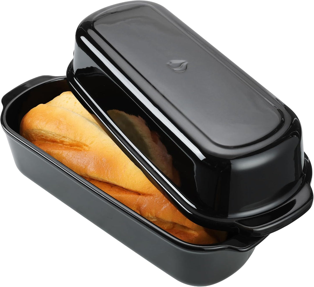 Navaris Brottopf - Toastbrot Backform - Brottopf zum Backen - Tontopf Brot - Brotbackschale - Toastb