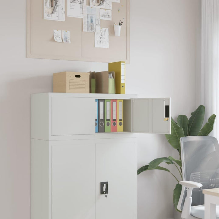 Cozynest Aktenschrank, Büroschrank mit Einlegeboden, Abschliessbar Metallschrank Schrank mit Türen,