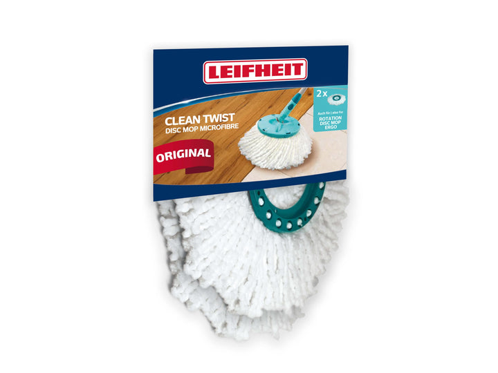 Leifheit Original Ersatzkopf Disc Mop, mit saugfähiger Microfaser, mit hoher Wasser- und Schmutzaufn