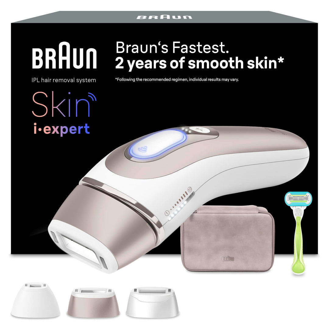 Braun Smart IPL Skin i·expert, Haarentfernung für zu Hause, Gratis App, Aufbewahrungstasche, Venus R