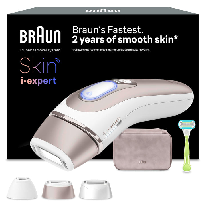 Braun Smart IPL Skin i·expert, Haarentfernung für zu Hause, Gratis App, Aufbewahrungstasche, Venus R