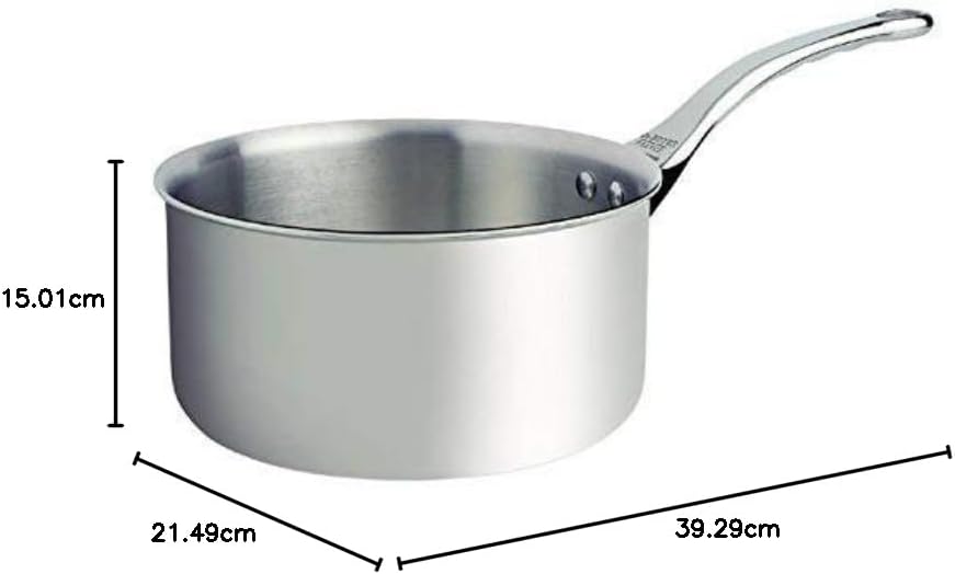 De Buyer - Set mit 3 AFFINITY-Kochtöpfen aus 5-lagigem Edelstahl - 16, 18 und 20 cm - 3706.01