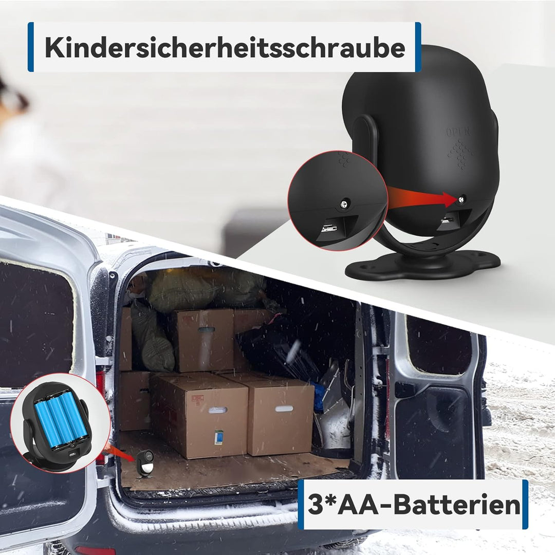 CPVAN PIR Bewegungsmelder Alarm, Bewegungssensor mit Fernbedienung, 125 dB, Anti-Diebstahl Alarmanla