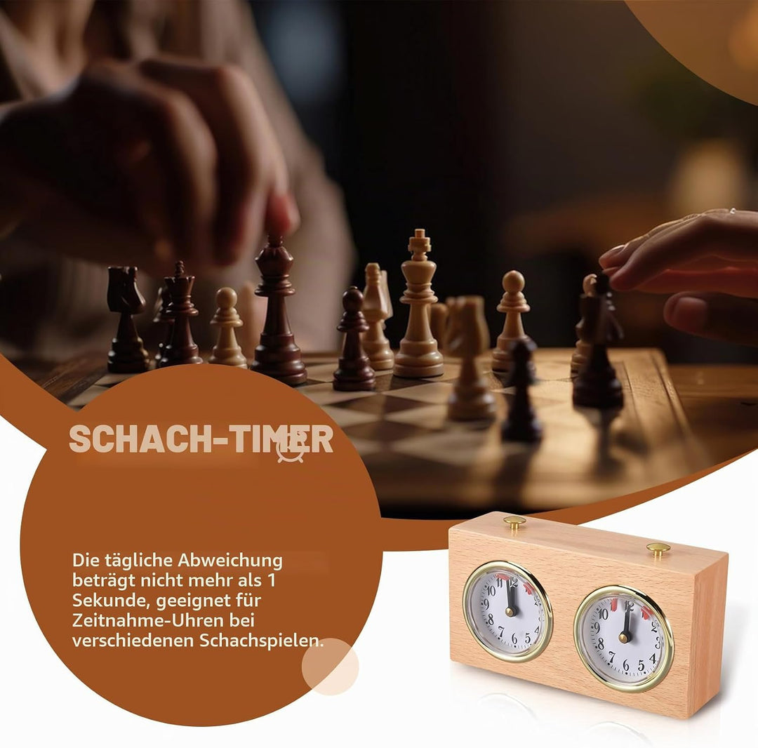 Jevina Schach Timer, Professionelle Digitale Internationale Schach Uhr, Hölzerne Count Up Down Schac