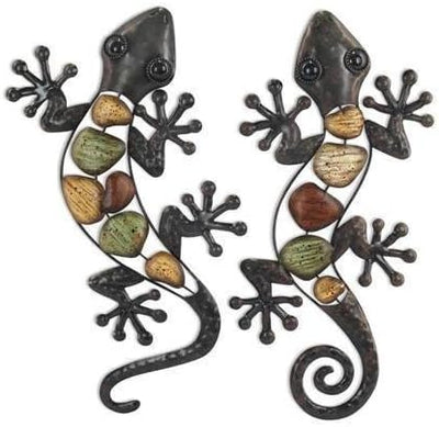 Wanddekoration, Eidechse, Salamander, Kunst-Ornament, zum Aufhängen für Garten, Veranda, Terrasse, R