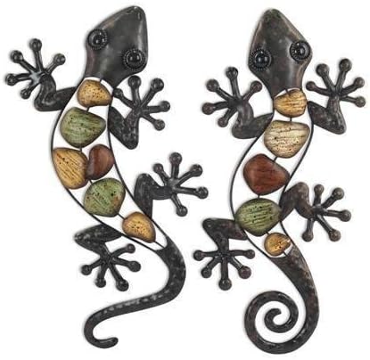 Wanddekoration, Eidechse, Salamander, Kunst-Ornament, zum Aufhängen für Garten, Veranda, Terrasse, R
